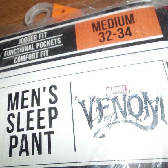 VENOM MARVEL MENS PJ PANTS NEW SEALED - Picture 5 of 5